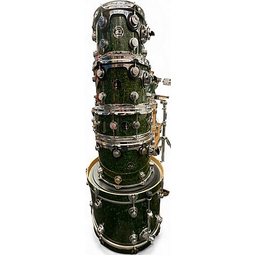 Vintage 1990s DW 5 Piece Collector's Series GREEN MARINE Drum Kit GREEN MARINE