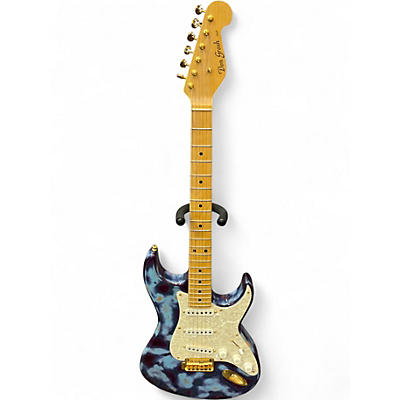 Vintage 1990s Don Grosh GROSH S STYLE BLUE CAMO Solid Body Electric Guitar