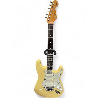 Vintage 1990s Fender Artist Series Jeff Beck Stratocaster Vintage White Solid Body Electric Guitar