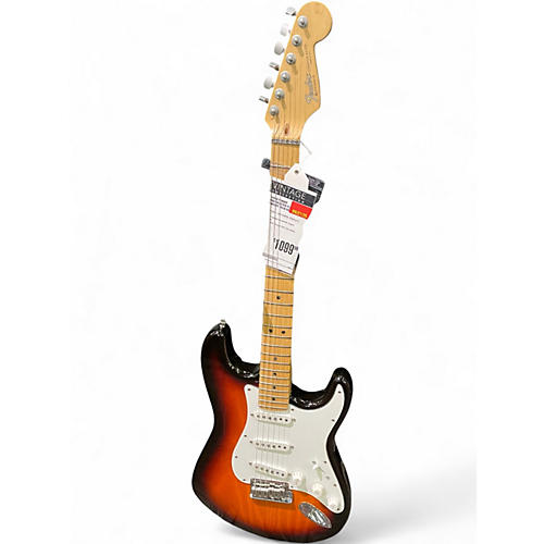 Vintage 1990s Fender Deluxe Stratocaster Plus 3 Color Sunburst Solid Body Electric Guitar 3 Color Sunburst