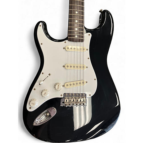 Vintage 1990s Fender ST-362 Black Solid Body Electric Guitar Black