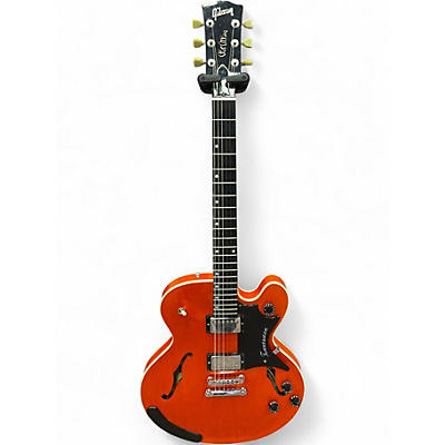 Vintage 1990s Gibson Chet Atkins Orange Hollow Body Electric Guitar