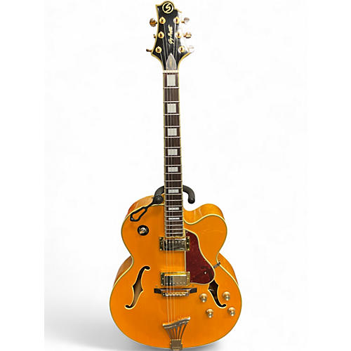 Vintage 1990s Greg Bennett Design by Samick JZ2 Yellow Hollow Body Electric Guitar Yellow
