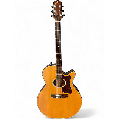Vintage 1990s Guild F4CE Natural Acoustic Electric Guitar