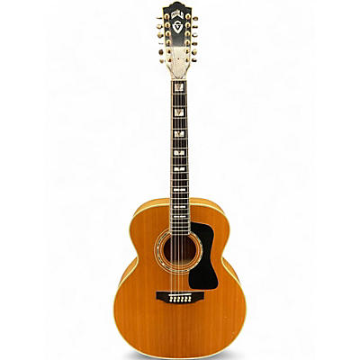 Vintage 1990s Guild JF65-12 Natural 12 String Acoustic Electric Guitar