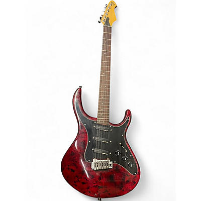 Vintage 1990s Hohner Revelation RTS MARBILIZED RED Solid Body Electric Guitar