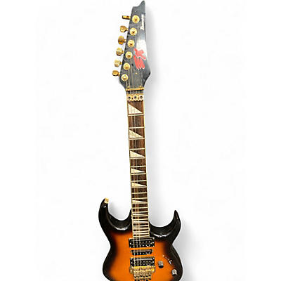 Vintage 1990s Ibanez EX SERIES 370FM Tobacco Sunburst Solid Body Electric Guitar