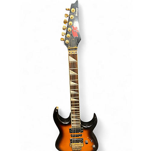 Vintage 1990s Ibanez EX SERIES 370FM Tobacco Sunburst Solid Body Electric Guitar Tobacco Sunburst