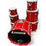 Vintage 1990s Ludwig 6 Piece Super Classic Crimson Red Drum Kit Crimson Red