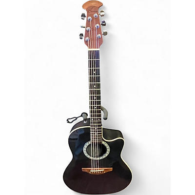 Vintage 1990s Ovation 1761 Black Acoustic Electric Guitar