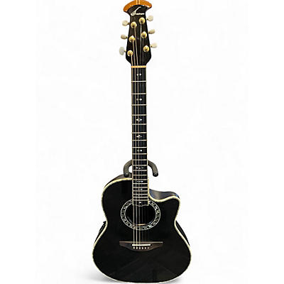 Vintage 1990s Ovation 1869 BLACK Acoustic Electric Guitar