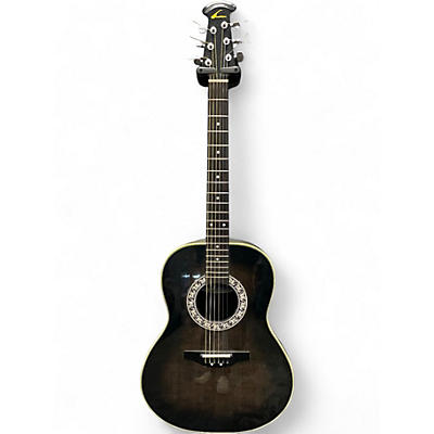 Vintage 1990s Ovation PINNACLE 3712 BLACK BURST Acoustic Electric Guitar