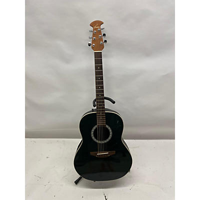 Ovation Vintage 1990s Ovation Valadeer Black Acoustic Guitar