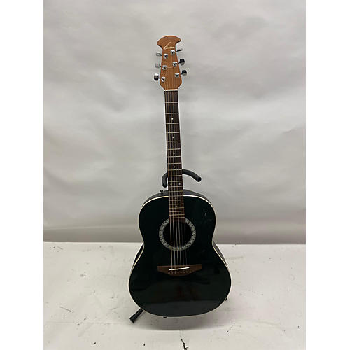 Ovation Vintage 1990s Ovation Valadeer Black Acoustic Guitar Black