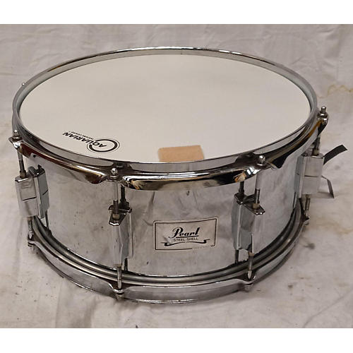 Pearl Vintage 1990s Pearl 6.5X14 Steel Shell Drum Steel steel 15