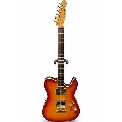 Vintage 1990s Schecter Guitar Research SCHECTER SATURN PT 2 Color Sunburst Solid Body Electric Guitar