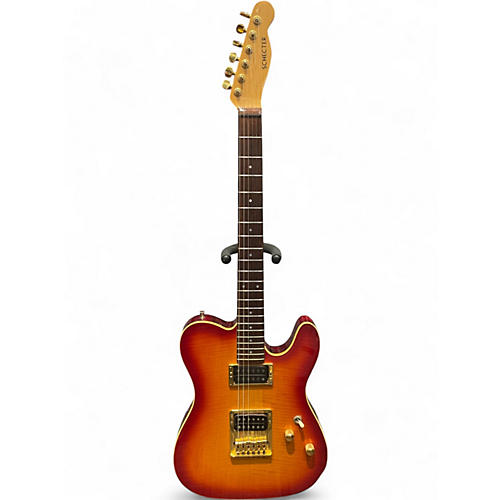 Vintage 1990s Schecter Guitar Research SCHECTER SATURN PT 2 Color Sunburst Solid Body Electric Guitar 2 Color Sunburst