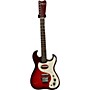 Vintage Silvertone Vintage 1990s Silvertone 1457 Reissue Red Sparkle Solid Body Electric Guitar Red Sparkle