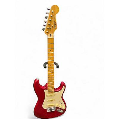 Vintage 1990s Squier SQUIER II Red Acoustic Guitar
