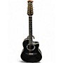 Vintage 1990s Takamine 6759 Black 12 String Acoustic Electric Guitar Black