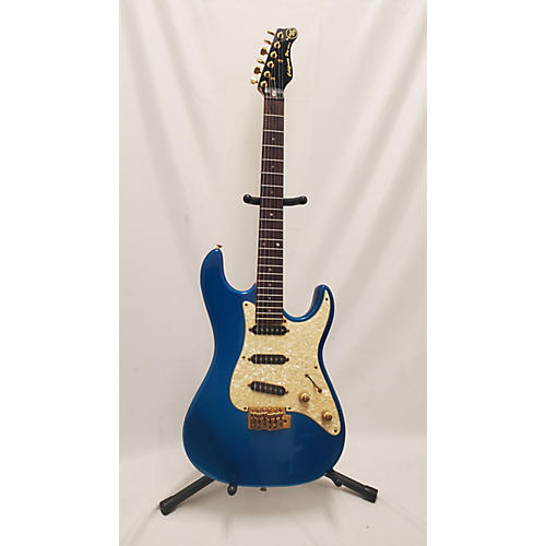 Valley Arts Vintage 1990s Valley Arts California Blue Solid Body Electric Guitar Blue