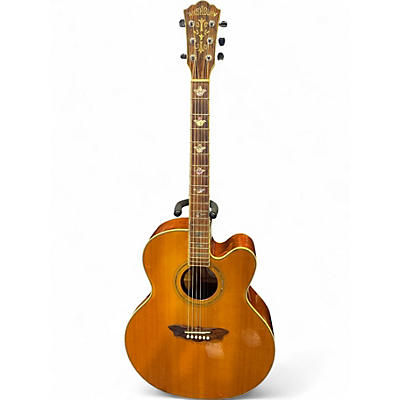 Vintage 1990s Washburn J-28 SCE Natural Acoustic Guitar