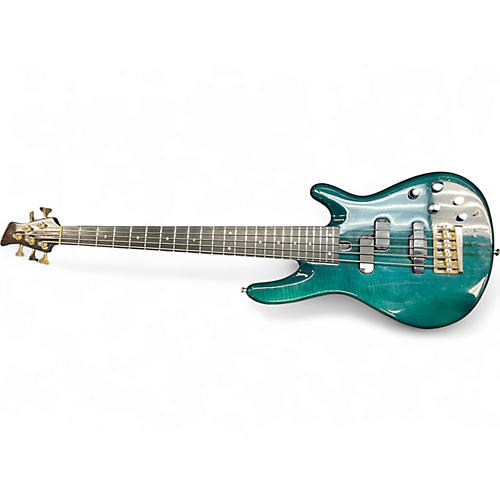 Vintage 1990s Yamaha TRB 5P GREEN Electric Bass Guitar GREEN