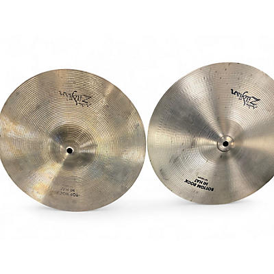 Vintage 1990s Zildjian 14in Rock Hi Hat Pair Cymbal