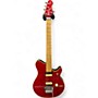Vintage 1991 Ernie Ball Music Man Evh Red Trans Solid Body Electric Guitar Red Trans