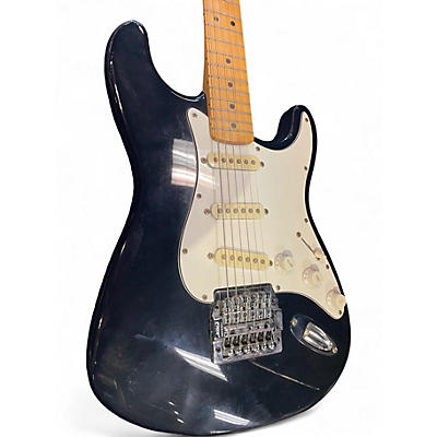 Vintage 1991 Fender Standard Stratocaster Black and White Solid Body Electric Guitar