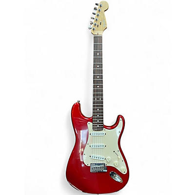 Vintage 1991 Fender Standard Stratocaster Candy Apple Red Solid Body Electric Guitar