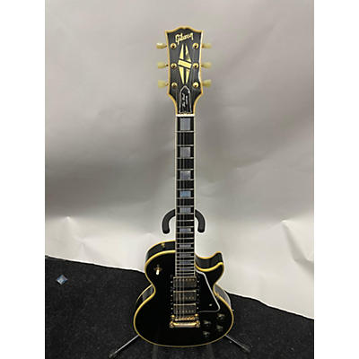 Gibson Vintage 1992 Gibson Pre-Historic Les Paul Custom 3 Pickup Ebony Solid Body Electric Guitar