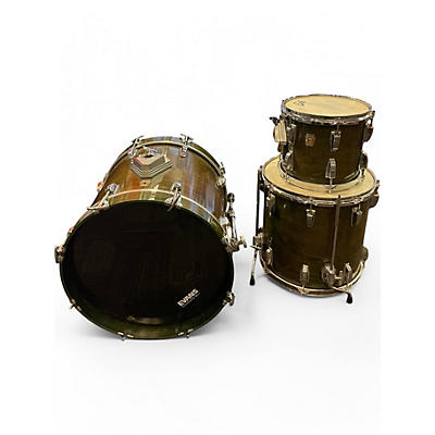 Vintage 1992 Ludwig 3 Piece Classic Maple Bop Kit Emerald Shadow Drum Kit