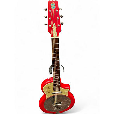 Vintage 1992 National Resophonic Candy Apple Red Resonator Guitar