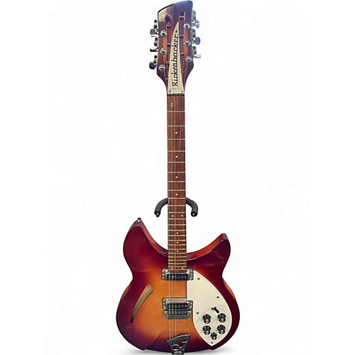 Vintage 1992 Rickenbacker 330/12 Fireglo Hollow Body Electric Guitar Fireglo