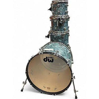 Vintage 1993 DW 5 Piece Collector's Series Blue Marble Swirl Drum Kit