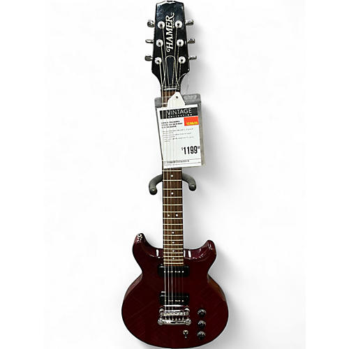Vintage 1993 Hamer Special Red Solid Body Electric Guitar Red