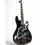 Vintage 1993 Jackson Custom Concert Bass Custom Lightning Finish Electric Bass Guitar Custom Lightning Finish