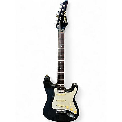 Vintage 1993 Samick Stratocaster Black Solid Body Electric Guitar