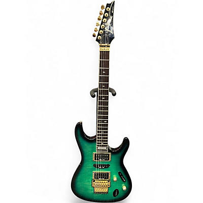 Vintage 1994 Ibanez S540FM Flammed Green Solid Body Electric Guitar
