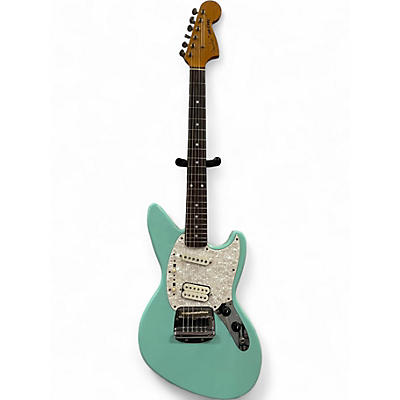 Vintage 1995 Fender Jagstang Sonic Blue Solid Body Electric Guitar