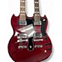Vintage 1995 Gibson EDS1275 SG Double Neck RED Solid Body Electric Guitar RED