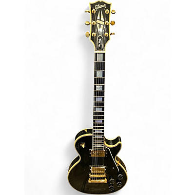 Vintage 1995 Gibson Les Paul Custom Black Solid Body Electric Guitar