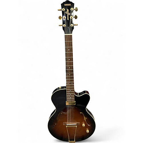 Vintage 1995 Yamaha AEX500 Sunburst Hollow Body Electric Guitar Sunburst