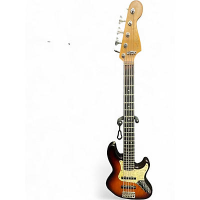 Vintage 1996 Fender  J Bass V Deluxe ATB W/C 2 Color Sunburst Electric Bass Guitar