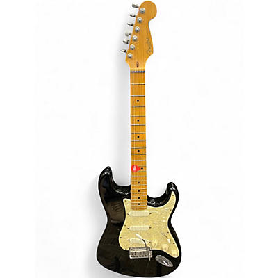 Vintage 1996 Fender Standard Stratocaster Plus BLACK Solid Body Electric Guitar