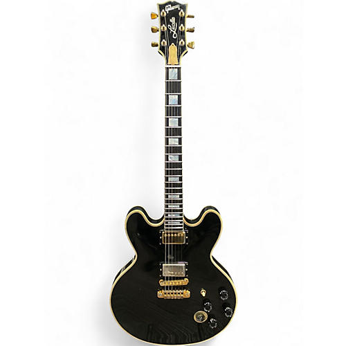 Vintage 1996 Gibson Lucille Black Solid Body Electric Guitar Black