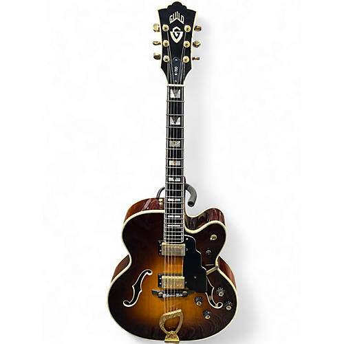 Vintage 1996 Guild X-700 Sunburst Hollow Body Electric Guitar Sunburst