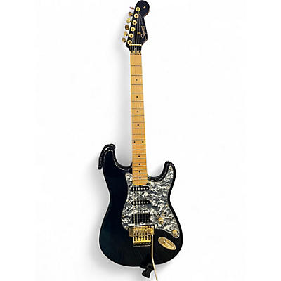 Vintage 1996 Squier Pro Tone Fat Stratocaster Black Solid Body Electric Guitar