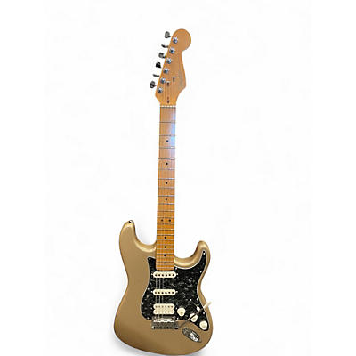 Vintage 1997 Fender Lonestar Stratocaster Shoreline Gold Solid Body Electric Guitar